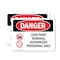 Signmission Lead Paint Removal Authorized Danger Sign, Vinyl Decal, 10in W x 7in L, 2PK OS-2PACK-DS-D-710-L-1916 - alternate 1